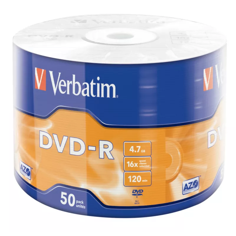 Verbatim DVD-R Matt srebrny 50 Pack Wrap Spindle
