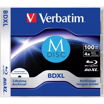 Verbatim MDISC Lifetime archiwalny BDXL 100 GB - pojedyncza płyta, 100 GB, BDXL, Jewelcase, 1 szt.
