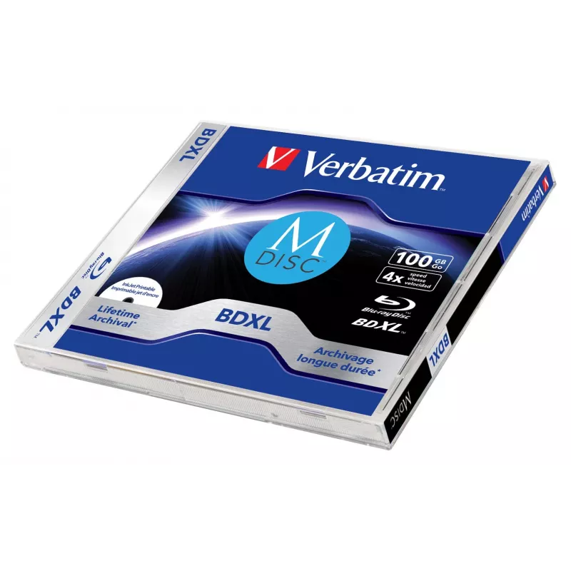 Verbatim MDISC Lifetime archiwalny BDXL 100 GB - pojedyncza płyta, 100 GB, BDXL, Jewelcase, 1 szt.