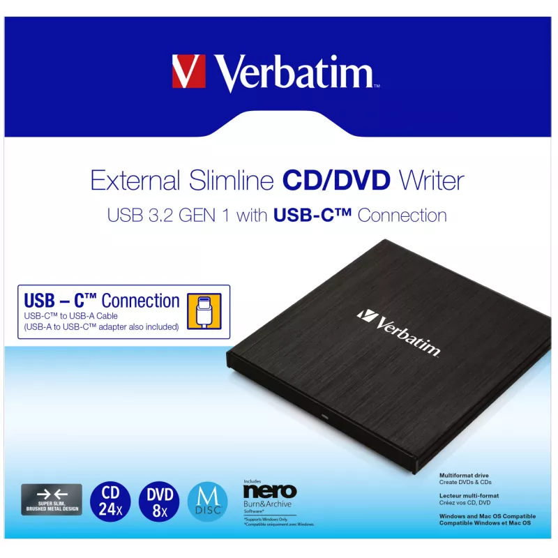Verbatim 43886 napęd optyczny DVD±RW Czarny