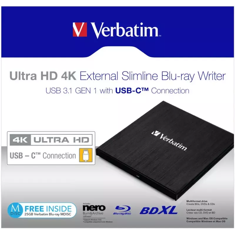 Verbatim 43888 napęd optyczny Blu-Ray DVD Combo Czarny