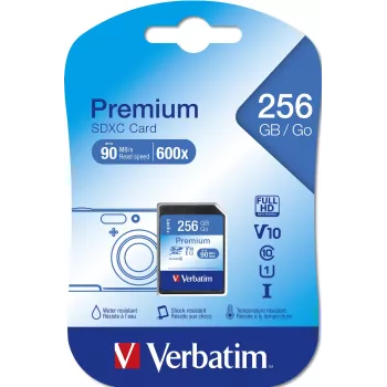 Pamięć Flash Verbatim Premium 256 GB SDXC UHS-I Klasa 10