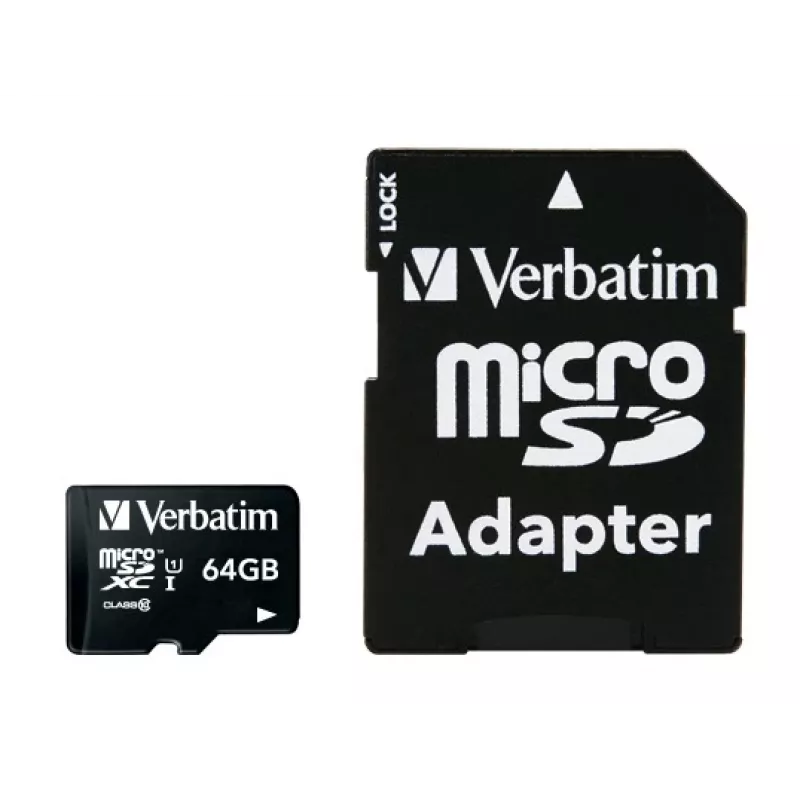 Pamięć Flash Verbatim Premium 64GB MicroSDXC Class 10