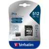 Verbatim Pro U3 512GB Karta microSDXC, 512 GB, MicroSDXC, Class 10, UHS-I, 100 MB/s, 90 MB/s