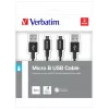 Verbatim 48874 kabel USB USB 3.2 Gen 1 (3.1 Gen 1) 1 m Micro-USB A USB A Czarny