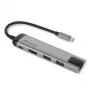 Verbatim 49141 stacja dokująca/replikator portów do laptopa USB 3.2 Gen 1 (3.1 Gen 1) Type-C Czarny, Srebrny
