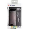 Verbatim 49142 stacja dokująca/replikator portów do laptopa USB 3.2 Gen 1 (3.1 Gen 1) Type-C Czarny, Srebrny