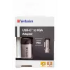 Verbatim 49145 adapter kabla wideo 0,01 m USB Type-C VGA (D-Sub) Czarny, Srebrny