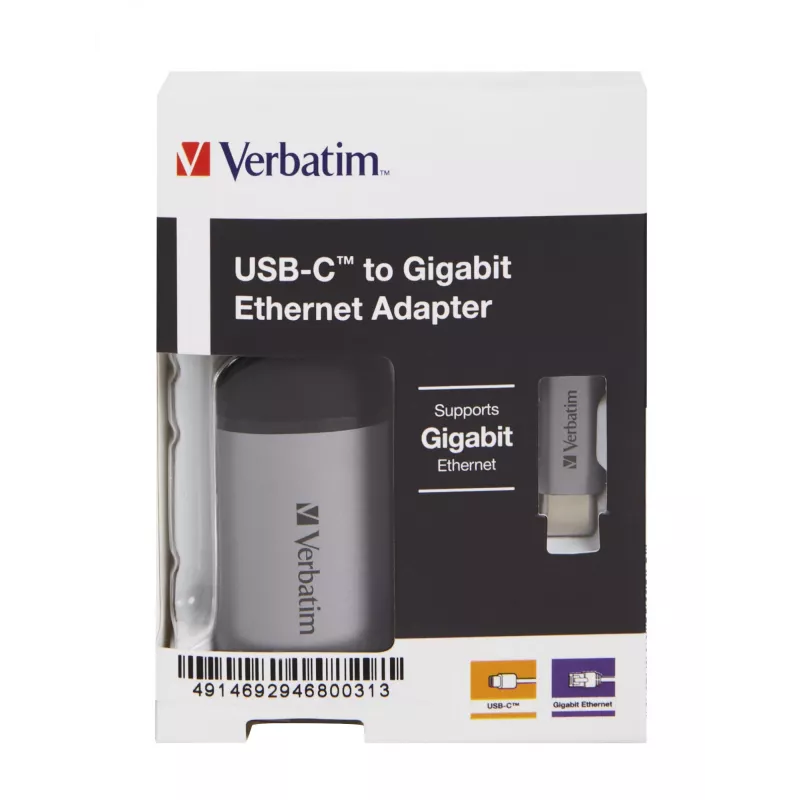 Verbatim 49146 stacja dokująca/replikator portów USB 3.2 Gen 1 (3.1 Gen 1) Type-C Czarny, Srebrny