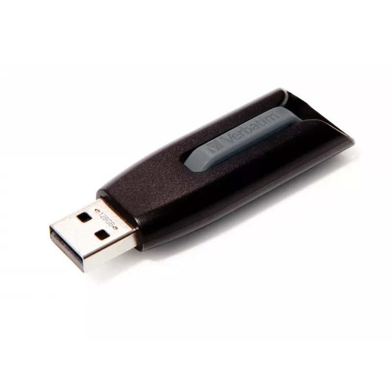 Verbatim V3 - USB 3.0 Drive 128 GB - Czarny, 128 GB, USB Type-A, 3.2 Gen 1 (3.1 Gen 1), 80 MB/s, Slide, Czarny