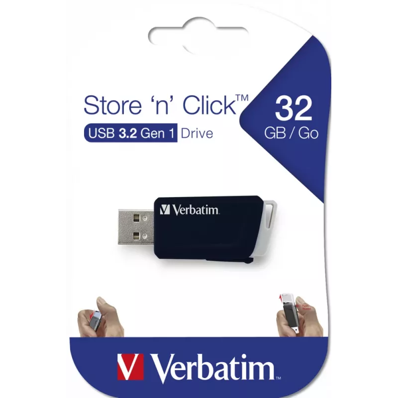 Verbatim Store 'n' Click - USB 2.0 Drive 3.2 GEN1 da 32 GB - Czarny