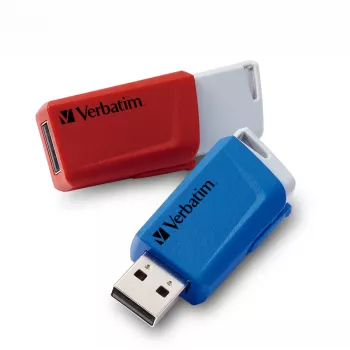Verbatim Store 'n' Click - napęd USB 2.0 3.2 GEN1 - 2x32 GB - czerwony/niebieski