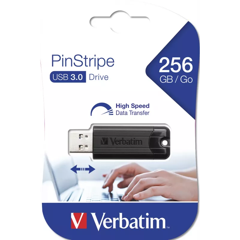 Verbatim PinStripe 3.0 - dysk USB 3.0 256 GB – czarny