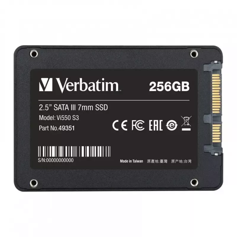 Dysk SSD Verbatim 256GB 2,5 cala SATA Vi550 S3