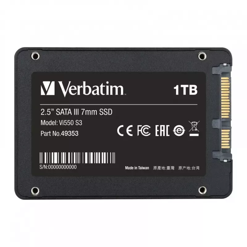 Dysk SSD Verbatim 1TB 2.5 cala SATA Vi550 S3