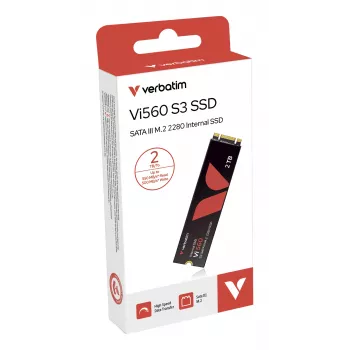 Verbatim Vi560 S3 M.2 SSD 2TB, 2 TB, M.2, 550 MB/s, 6 Gbit/s