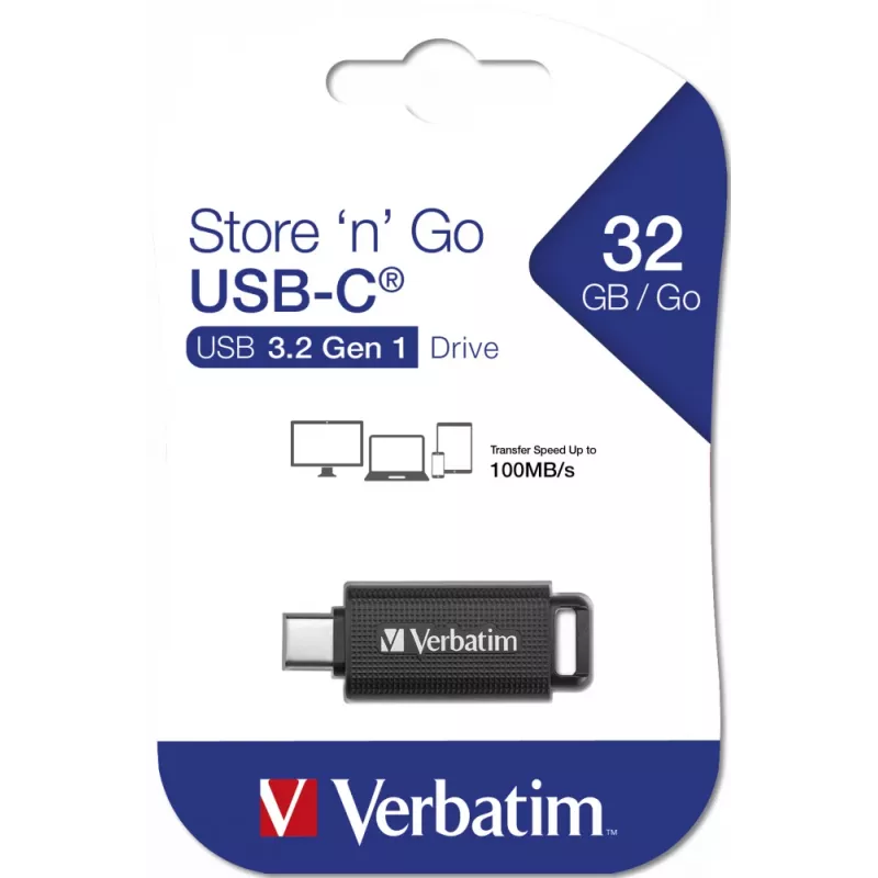Verbatim Store 'n' Go Pamięć USB 32 GB USB Type-C 3.2 Gen 1 (3.1 Gen 1) Czarna