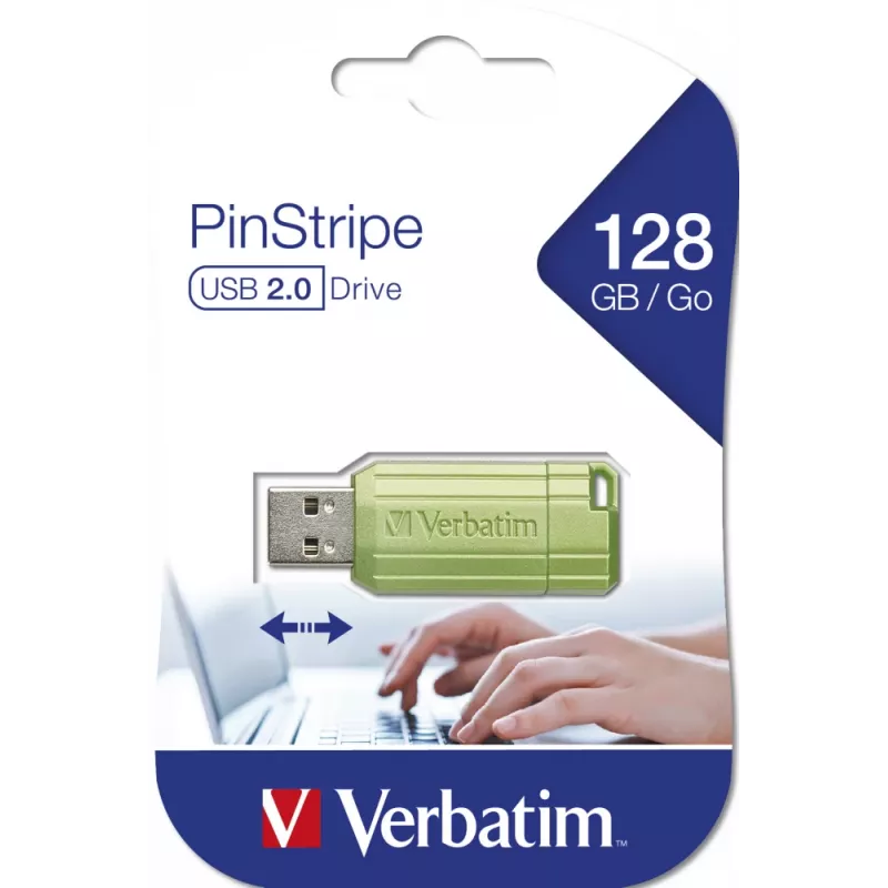 Verbatim PinStripe Pamięć USB 128 GB USB typ A 2.0 Zielona