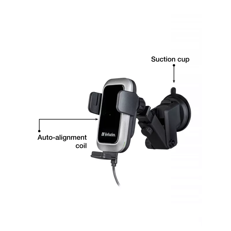 Verbatim FWC-03 Pro Qi Fast Wireless Autoladegerät retail Czarny