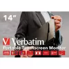 Verbatim 49591 monitor komputerowy 35.6 cm (14 inch) 1920 x 1080 pikseli Full HD LCD ekran dotykowy Czarny