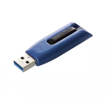 Verbatim V3 MAX – pamięć USB 3.0 32 GB – niebieska, 32 GB, USB typu A, 3.2 Gen 1 (3.1 Gen 1), 175 MB/s, wysuwana, niebieska