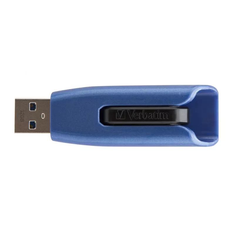 Verbatim V3 MAX – pamięć USB 3.0 32 GB – niebieska, 32 GB, USB typu A, 3.2 Gen 1 (3.1 Gen 1), 175 MB/s, wysuwana, niebieska