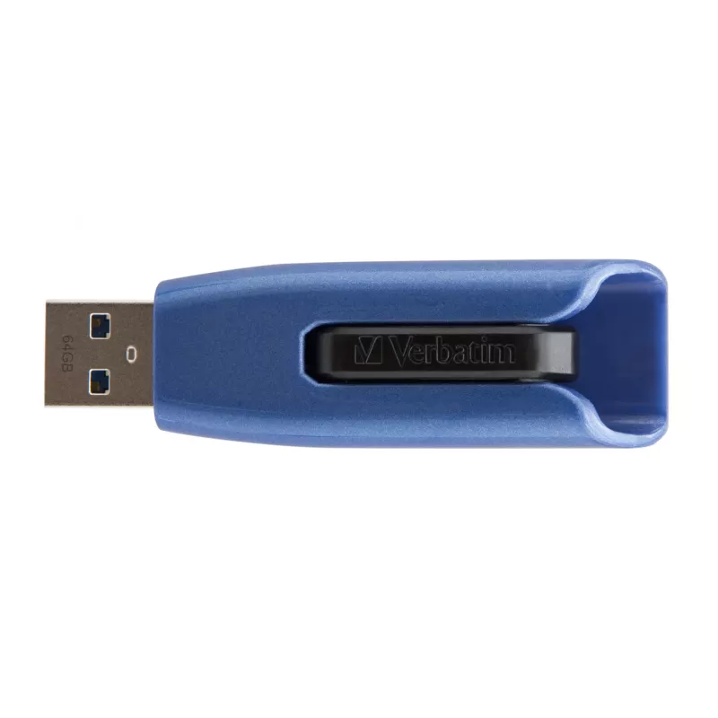 Verbatim V3 MAX - USB 3.0 Drive 64 GB - Niebieski, 64 GB, USB Type-A, 3.2 Gen 1 (3.1 Gen 1), Slide, 10 g, Niebieski