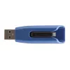 Verbatim V3 MAX - USB 3.0 Drive 128 GB - Niebieski, 128 GB, USB Type-A, 3.2 Gen 1 (3.1 Gen 1), 175 MB/s, Slide, Czarny, Niebieski