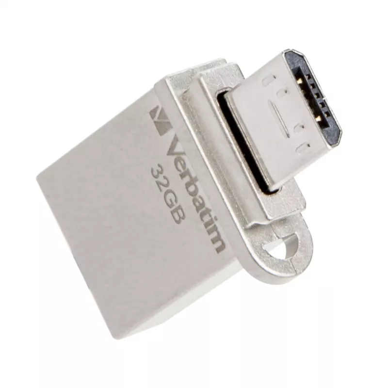 Pamięć USB Verbatim Store 'n' Go OTG Micro 32 GB USB Typ-A / Micro-USB 3.2 Gen 1 (3.1 Gen 1) Srebrny