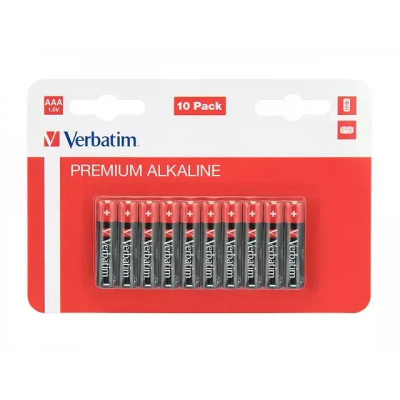Verbatim AAA baterie alkaliczne, 1,5 V, 10 szt. Verbatim czarny / V49874