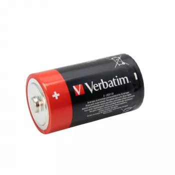 Baterie alkaliczne Verbatim D, bateria jednorazowa, alkaliczna, 1,5 V, 2 szt., wielokolorowa, 34,2 mm