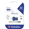 Verbatim Dual - USB 3.0 Drive 32 GB - USB-C / USB-A - niebieski