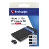 Zestaw obudowy Verbatim Store'N'Go HDD/SSD Czarny, Niebieski 2.5 cala