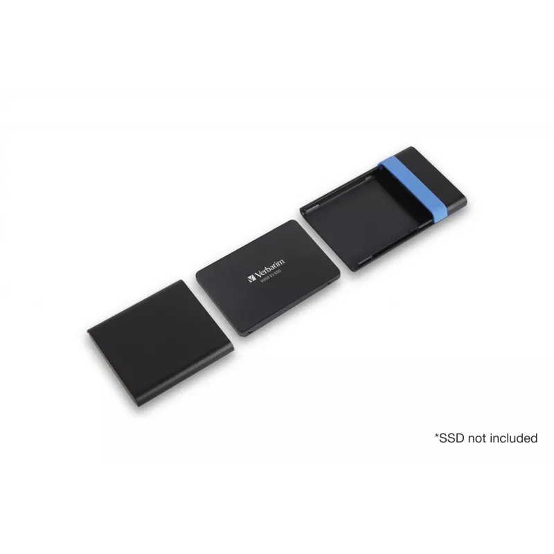 Zestaw obudowy Verbatim Store'N'Go HDD/SSD Czarny, Niebieski 2.5 cala