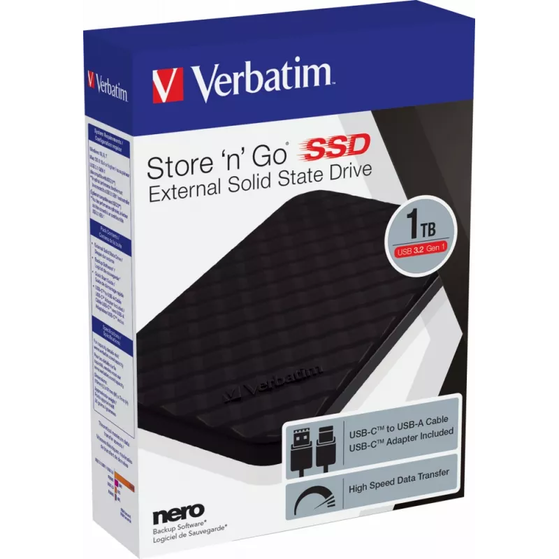 Verbatim Store 'n' Go Przenośny dysk SSD USB 3.2 GEN 1 1TB