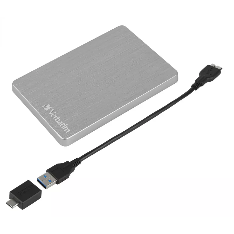 Verbatim Store 'n' Go ALU cienki Przenośny Dysk Twardy 1TB Srebrny