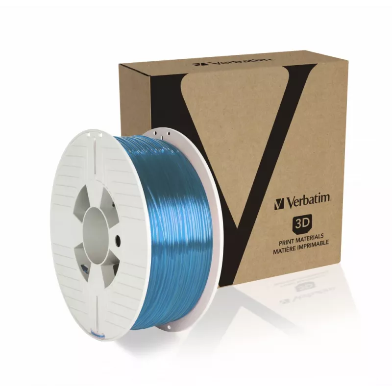 Verbatim 55056 Materiał do druku 3D PETG Niebieski, Przezroczysty 1 kg