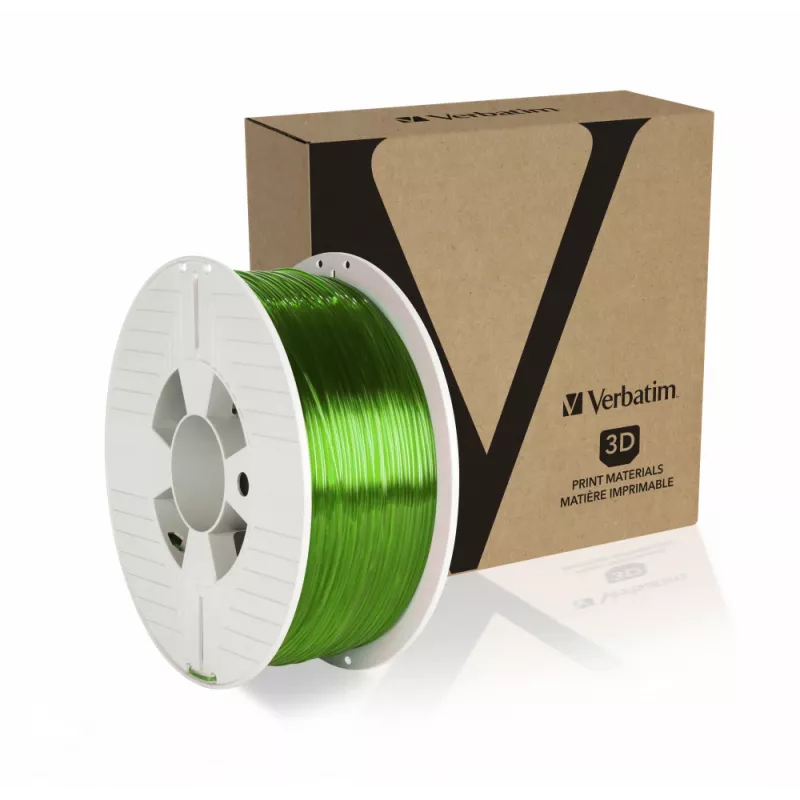 Verbatim 55057 materiał do druku 3D Politereftalan glikolu etylenowego (PETG) Zielony, Przezroczysty 1 kg