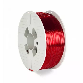 Verbatim 55062 Materiał do druku 3D Poli(tereftalan etylenu) z glikolem (PETG) Czerwony, Przezroczysty 1 kg