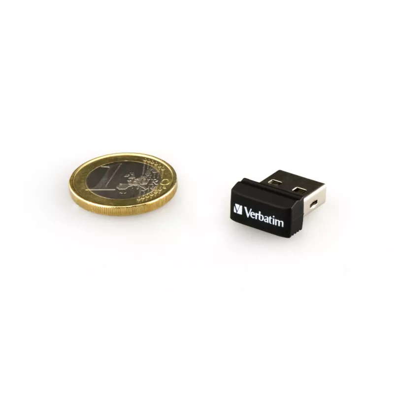 Verbatim Store 'n' Stay NANO - USB Drive 32 GB - Czarny, 32 GB, USB Type-A, 2.0, 10 MB/s, Capless, Czarny