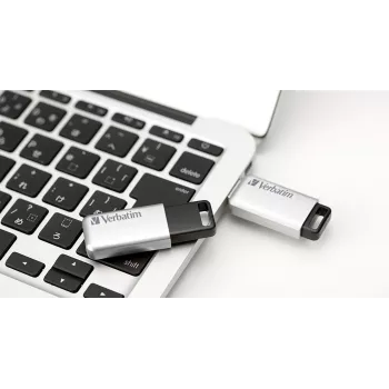 Verbatim Secure Pro - USB 3.0 Drive 16 GB - srebrny, 16 GB, USB Type-A, 3.2 Gen 1 (3.1 Gen 1), Capless, srebrny