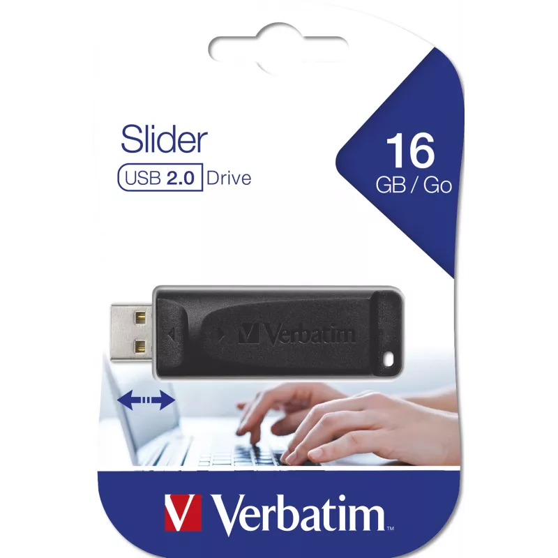 Verbatim Slider - USB Drive 16 GB - Czarny