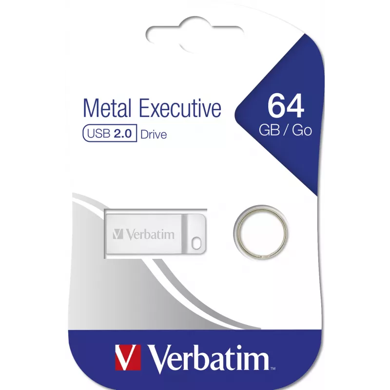 Verbatim Metal Executive - Pamięć USB 64 GB - Srebrna