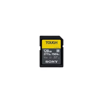 Karta pamięci SDXC Sony SF-M128T 128 GB UHS-II U3 V30 Class 10 — 277/150 MB/s, odporna na wstrząsy, wodoodporna
