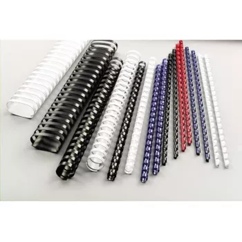 GBC CombBind grzbiety do bindowania 6mm A4 21R, Czarny, 25 arkuszy, Polichlorek winylu (PVC), A4, 6 mm, 220 g