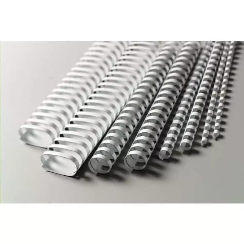 GBC CombBind grzbiety do bindowania 8 mm A4 21R, biały, 45 arkuszy, polichlorek winylu (PVC), A4, 8 mm, 180 g