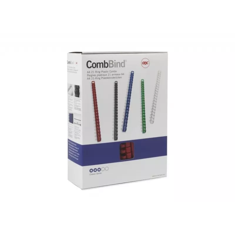 GBC CombBind grzbiety do bindowania 51mm A4 21R, biały, 500 arkuszy, polichlorek winylu (PVC), A4, 5,1 cm, 1,23 kg