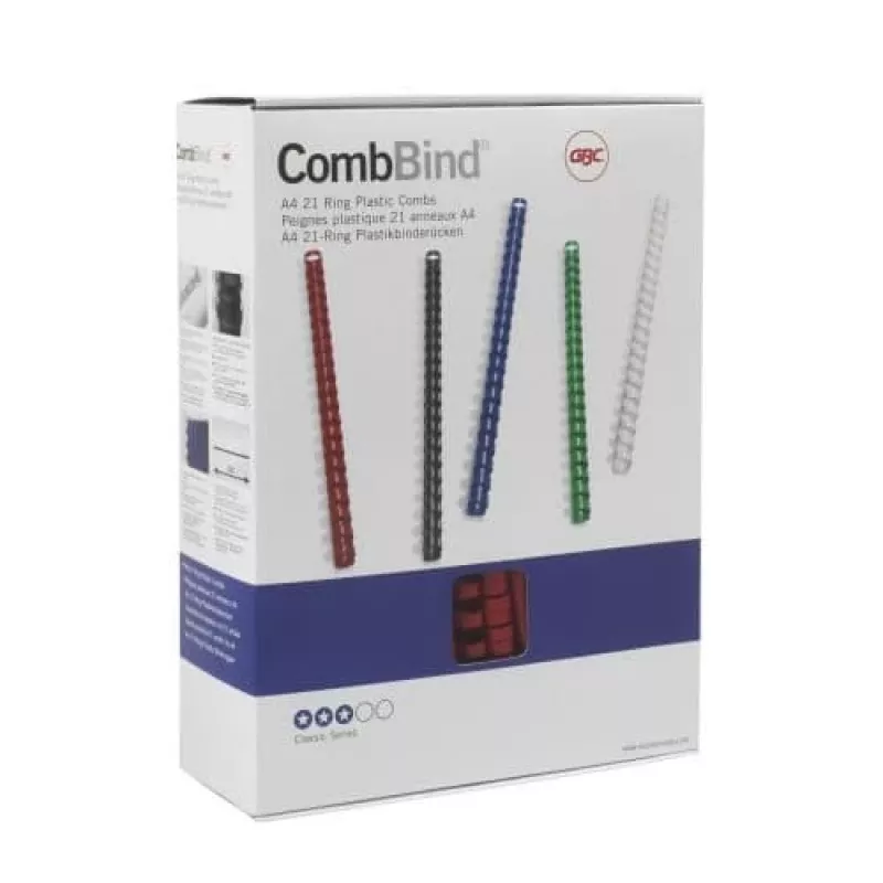 GBC CombBind grzbiety do bindowania 51mm A4 21R, biały, 500 arkuszy, polichlorek winylu (PVC), A4, 5,1 cm, 1,23 kg
