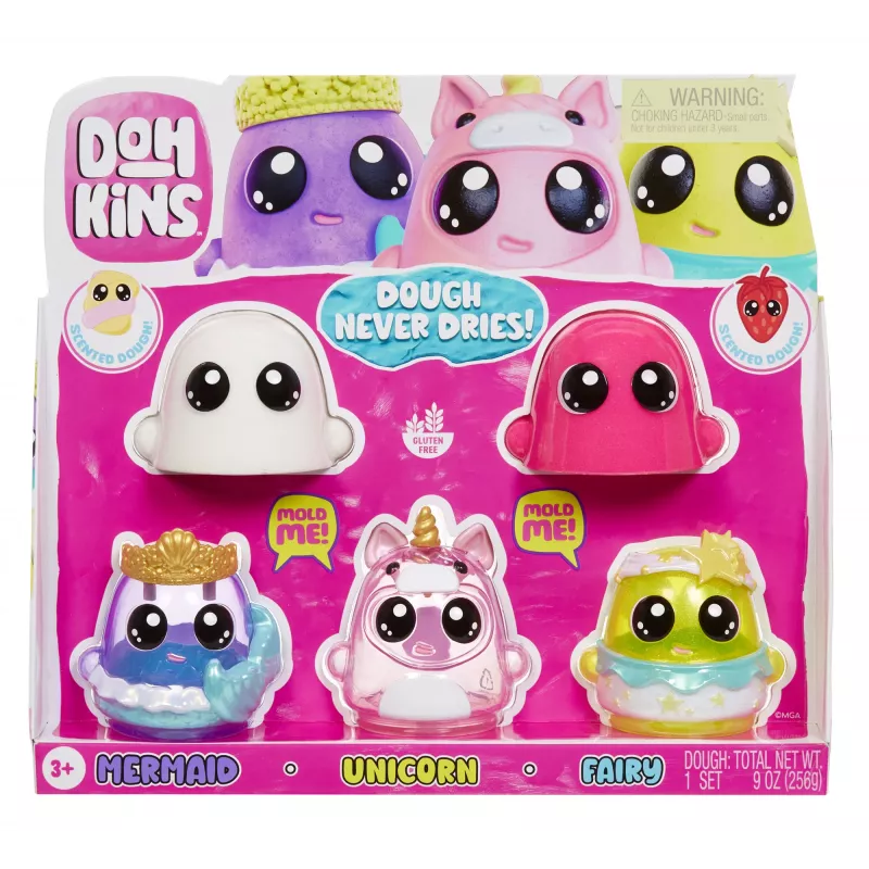 MGA Entertainment DohKins Fantasy Pack - Asortyment 1, Masa plastyczna, Wielokolorowy, Dziecko, Chłopiec/Dziewczynka, 3 lat(a), 99 lat(a)