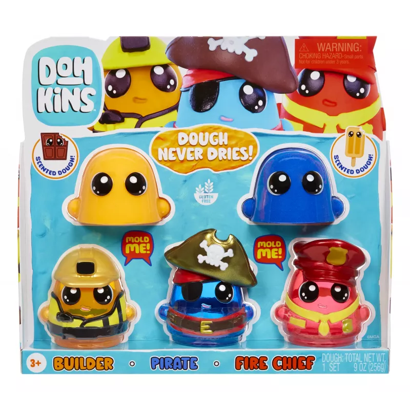 MGA Entertainment DohKins Hero Pack - Asortyment 1, Masa plastyczna, Wielokolorowy, Dziecko, Chłopiec/Dziewczynka, 3 lat(a), 99 lat(a)
